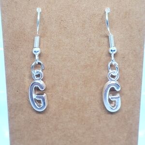 7/$10 G Initial Earrings, New